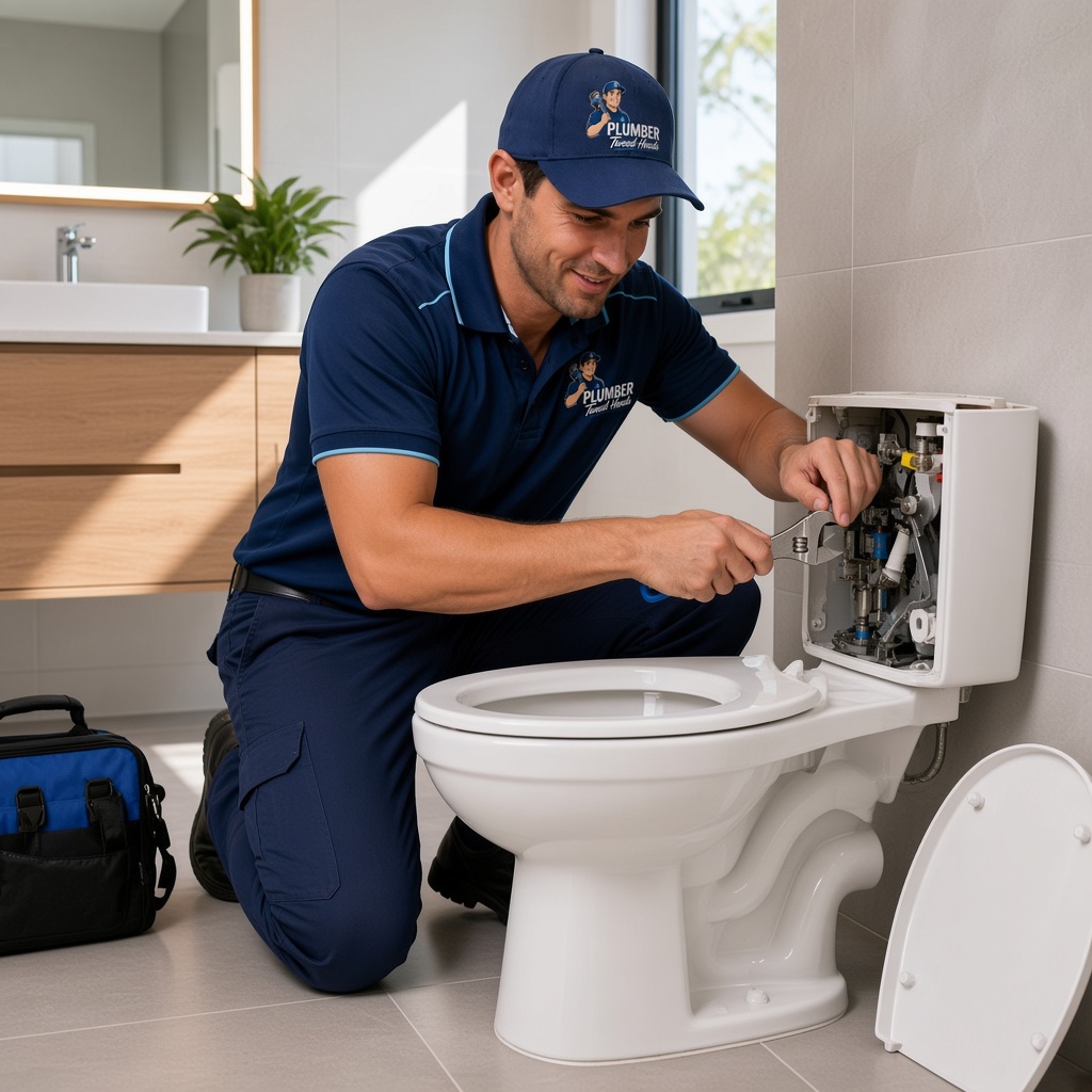 Toilet repair and replacement Tweed Heads plumber repairing a cistern